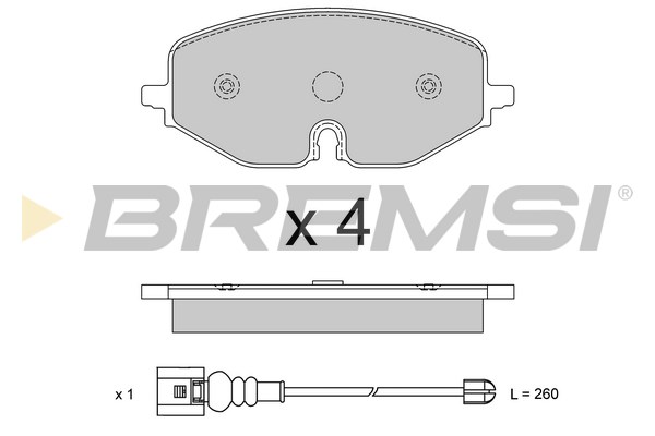Brake Pad Set, disc brake BREMSI BP3987
