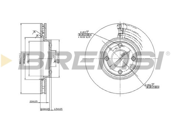 Brake Disc BREMSI CD6762V