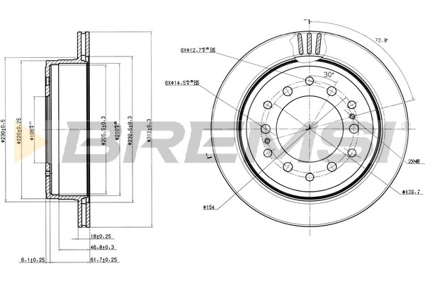 Brake Disc BREMSI CD7743V