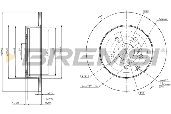 Brake Disc BREMSI CD7881S