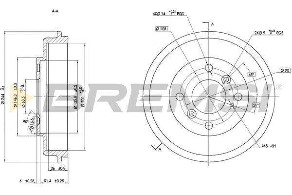Brake Drum BREMSI CR5686