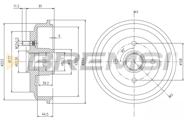 Brake Drum BREMSI CR5644