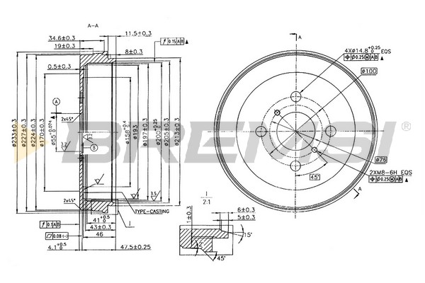 Brake Drum BREMSI CR5631