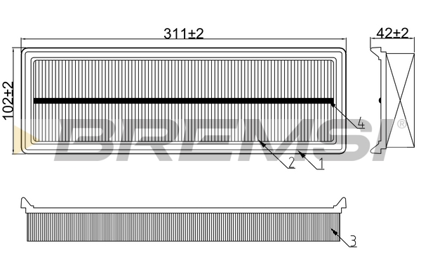 Air Filter BREMSI FA0615