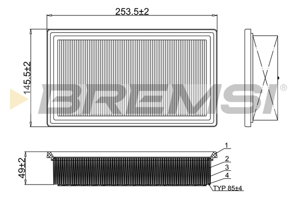 Air Filter BREMSI FA1102