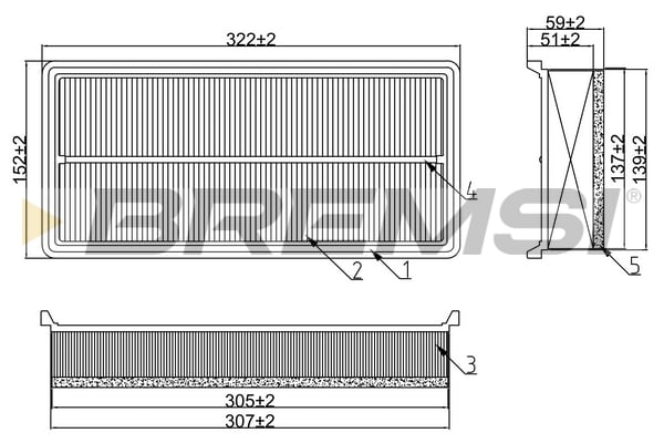 Air Filter BREMSI FA1280
