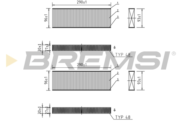 Filter, cabin air BREMSI FC0071