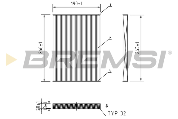 Filter, cabin air BREMSI FC0076