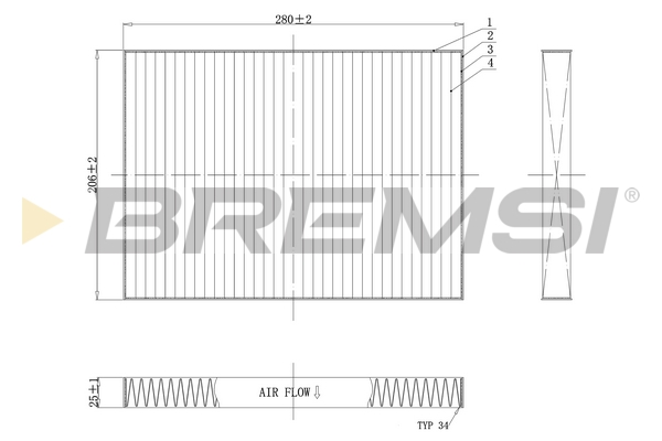 Filter, cabin air BREMSI FC0084C
