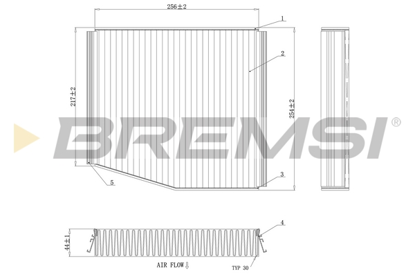 Filter, cabin air BREMSI FC0106A