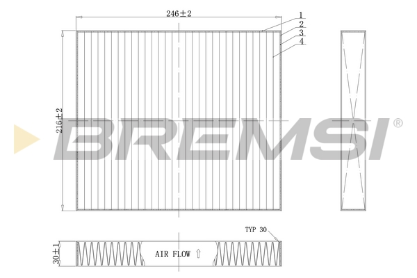 Filter, cabin air BREMSI FC0183C