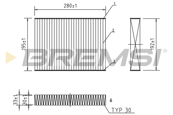 Filter, cabin air BREMSI FC0470A