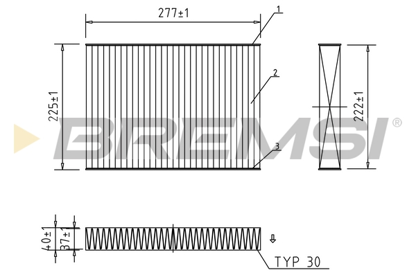 Filter, cabin air BREMSI FC0472C