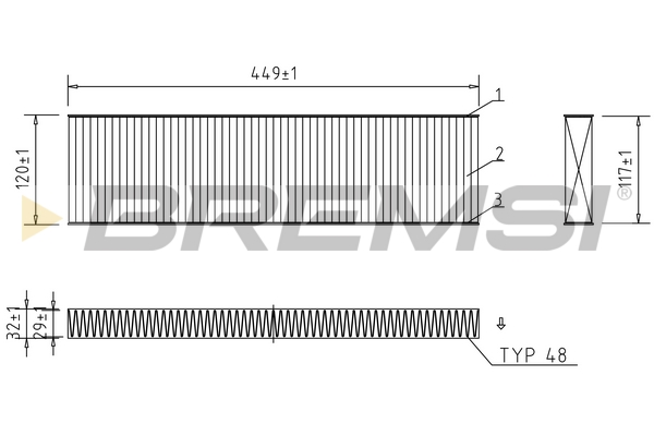 Filter, cabin air BREMSI FC0474C