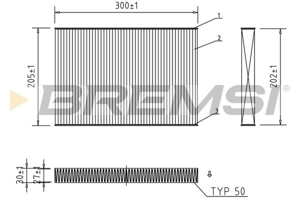 Filter, cabin air BREMSI FC0495