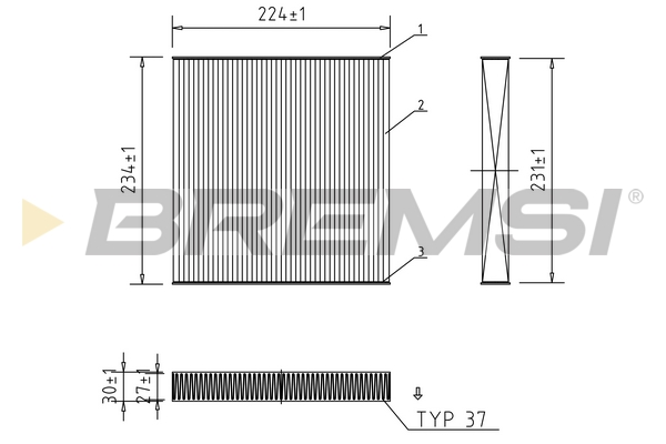 Filter, cabin air BREMSI FC0849