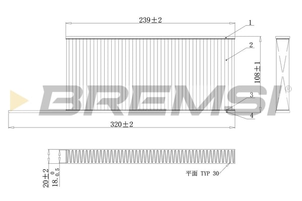 Filter, cabin air BREMSI FC0863C