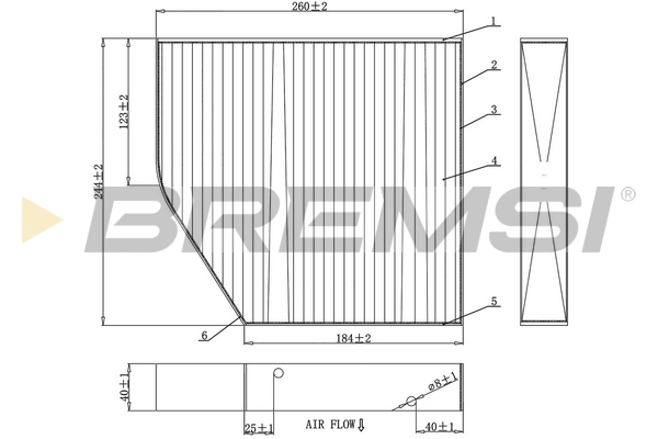 Filter, cabin air BREMSI FC0875A