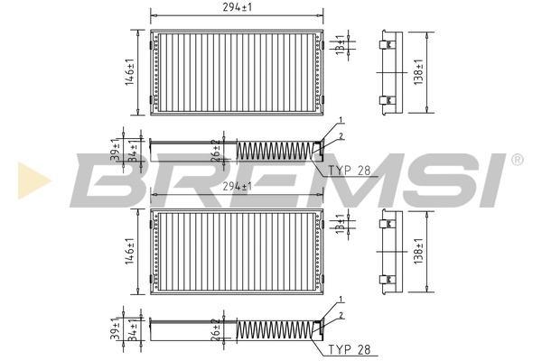 Filter, cabin air BREMSI FC0948