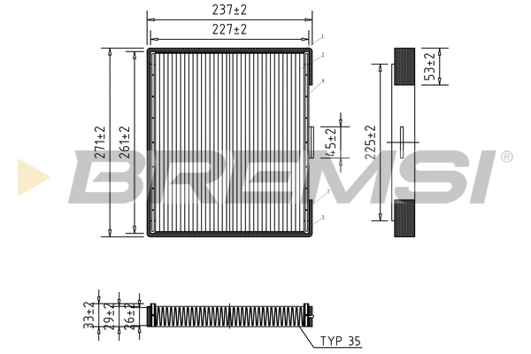 Filter, cabin air BREMSI FC1527