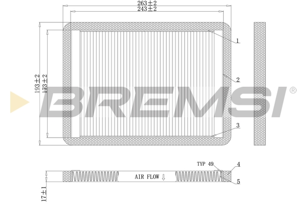 Filter, cabin air BREMSI FC1547