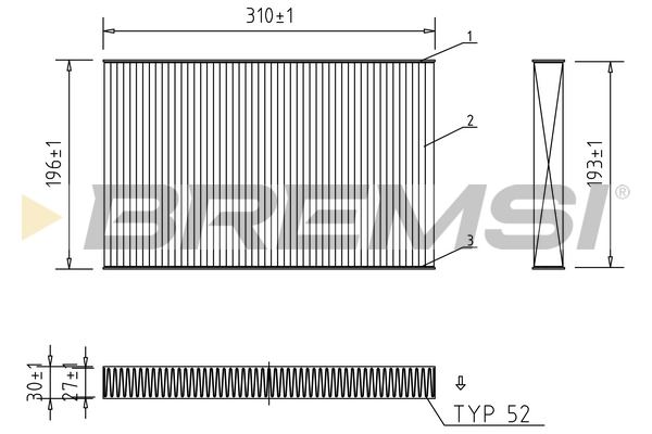 Filter, cabin air BREMSI FC1549