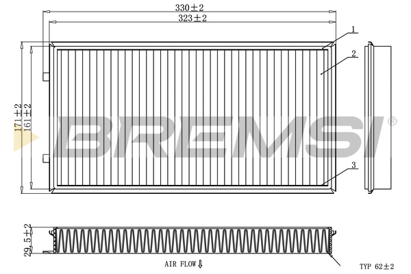 Filter, cabin air BREMSI FC1913