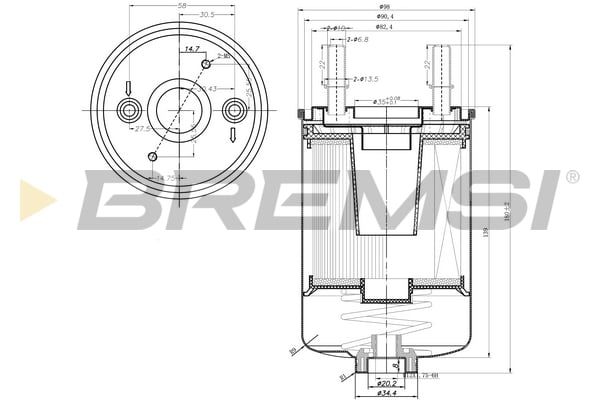 Fuel filter BREMSI FE0350