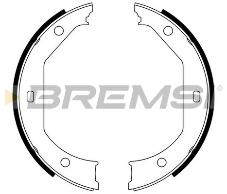 Brake Shoe Set, parking brake BREMSI GF0080