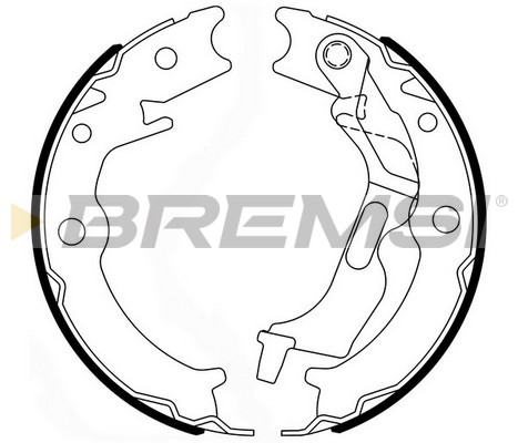 Brake Shoe Set, parking brake BREMSI GF0729