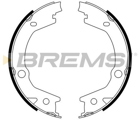 Brake Shoe Set, parking brake BREMSI GF0765