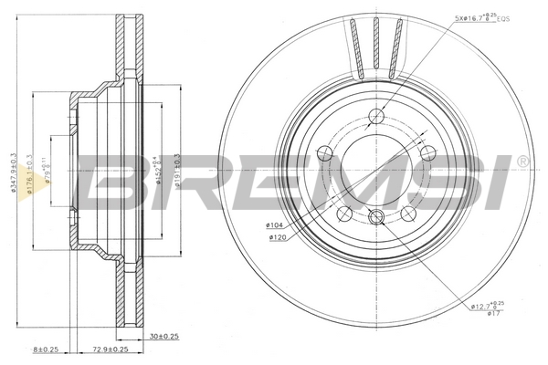 Brake Disc BREMSI CD7701V