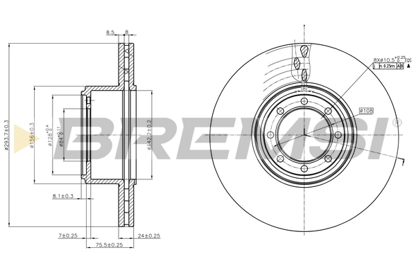 Brake Disc BREMSI CD5320V
