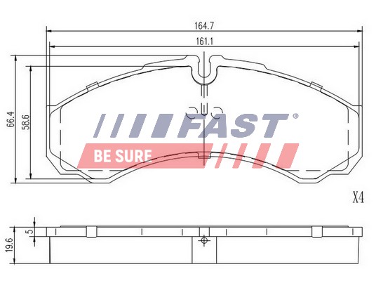 Brake Pad Set, disc brake FAST FT29121