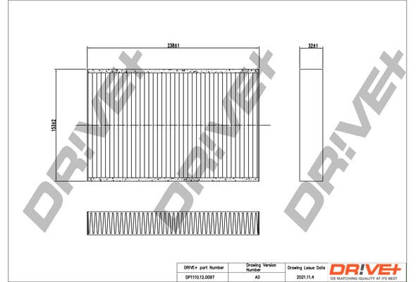 Filter, cabin air Dr!ve+ DP1110.12.0097