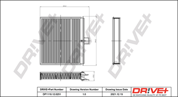 Filter, cabin air Dr!ve+ DP1110.12.0251