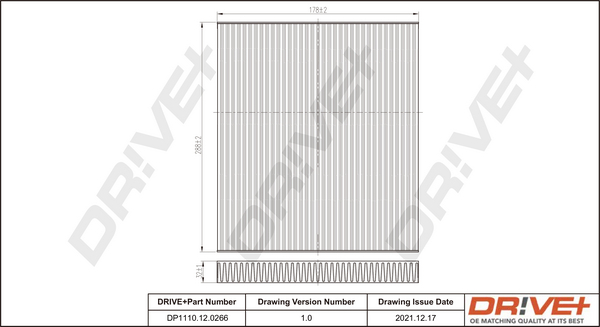 Filter, cabin air Dr!ve+ DP1110.12.0266