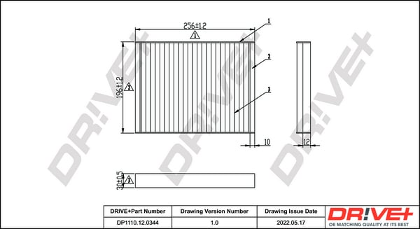 Filter, cabin air Dr!ve+ DP1110.12.0344