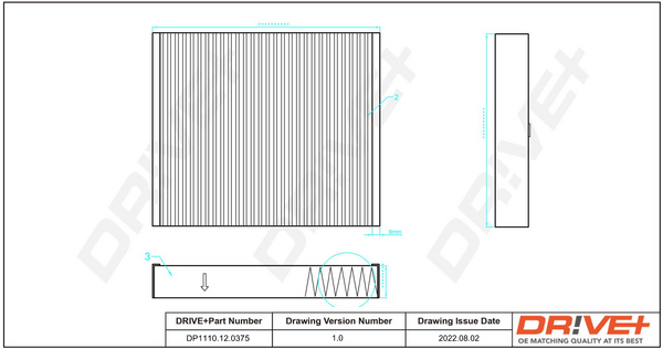 Filter, cabin air Dr!ve+ DP1110.12.0375