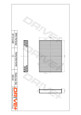 Filter, cabin air Dr!ve+ DP1110.12.0409