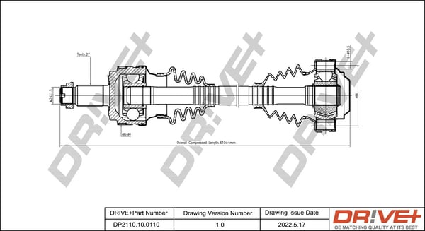 Drive Shaft Dr!ve+ DP2110.10.0110