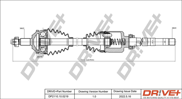 Drive Shaft Dr!ve+ DP2110.10.0219