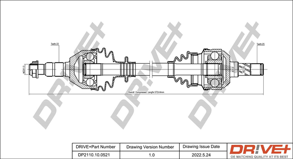 Drive Shaft Dr!ve+ DP2110.10.0521