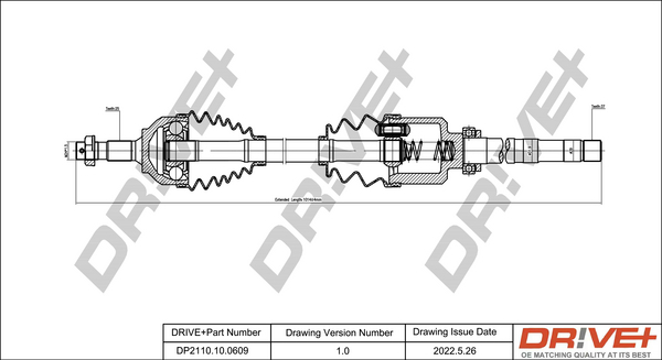 Drive Shaft Dr!ve+ DP2110.10.0609