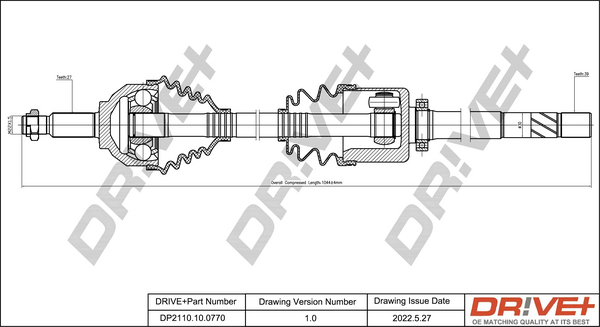 Drive Shaft Dr!ve+ DP2110.10.0770
