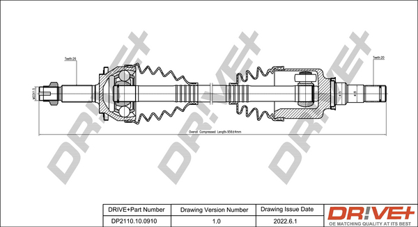 Drive Shaft Dr!ve+ DP2110.10.0910