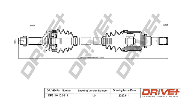 Drive Shaft Dr!ve+ DP2110.10.0919