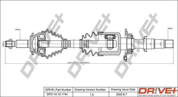 Drive Shaft Dr!ve+ DP2110.10.1744