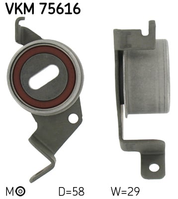 Tensioner Pulley, timing belt SKF VKM 75616