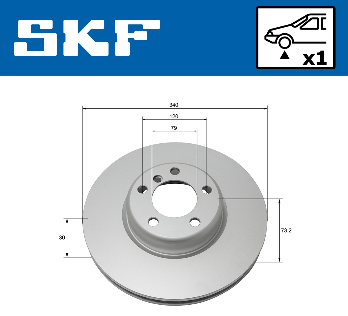 Disco de freno SKF VKBD 80297 V1